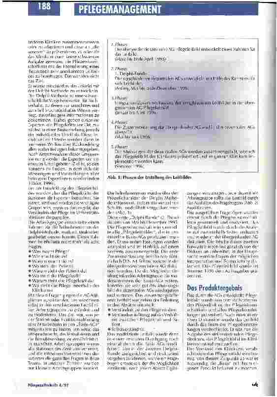 Vorschauseite 3: Der Prozeß Pflegeleitbild im Uni-Klinikum Frankfurt: Das Leitbild enthält keine meßbaren Kriterien zur Qualitätssicherung