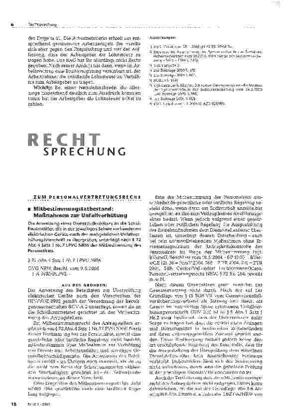 Vorschauseite 5: Neues zum Recht der geringfügig Beschäftigten im öffentlichen Dienst