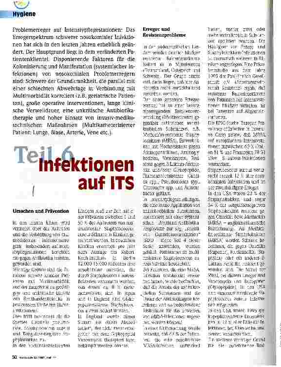 Vorschauseite 1: Infektionen auf ITS Teil 6