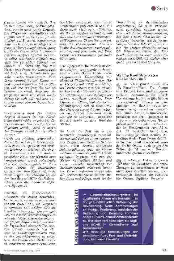 Vorschauseite 2: Ethische Konflikte in der Pflege 3. Folge: Kooperationsbeziehung zwischen Eltern, Kindern und Stationsteam