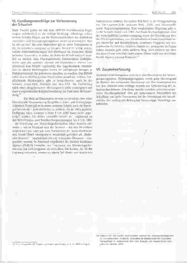 Vorschauseite 6: Lieferantenengpässe von Arzneimitteln: Fakten, Rechtslage und Handlungsvorschläge