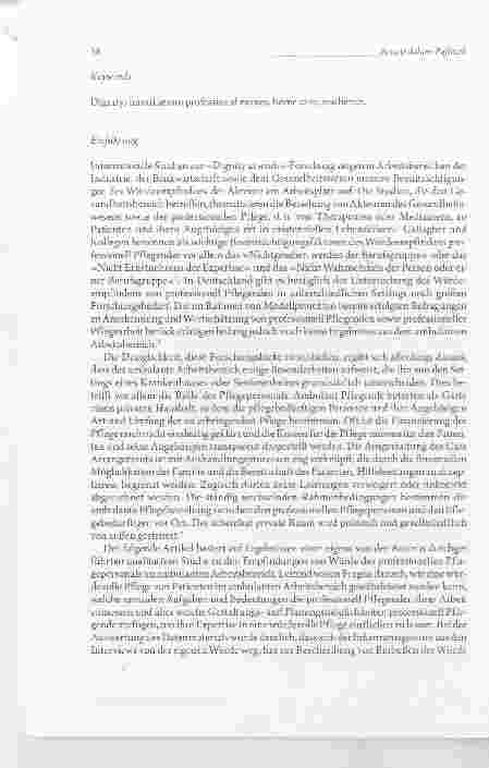 Vorschauseite 2: Resilienz als Schutz der Würde für professionell ambulant Pflegende (K)ein Thema?