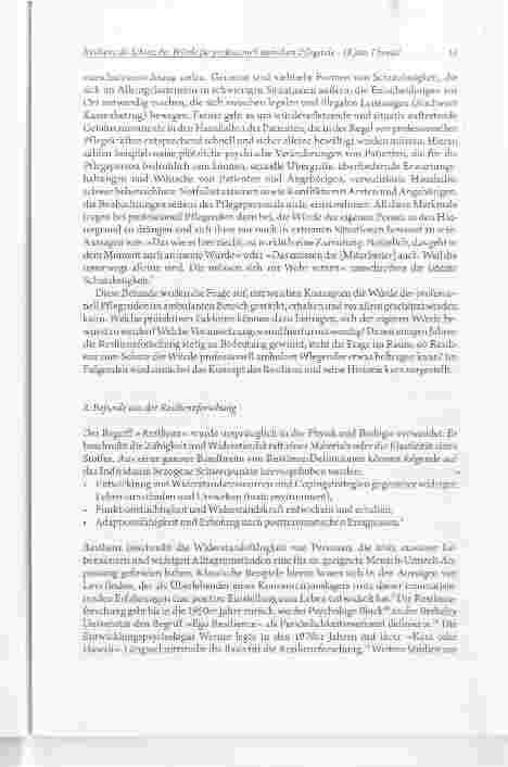 Vorschauseite 5: Resilienz als Schutz der Würde für professionell ambulant Pflegende (K)ein Thema?