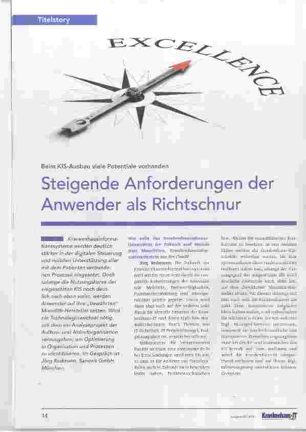 Vorschauseite 1: Steigende Anforderungen der Anwender als Richtschnur