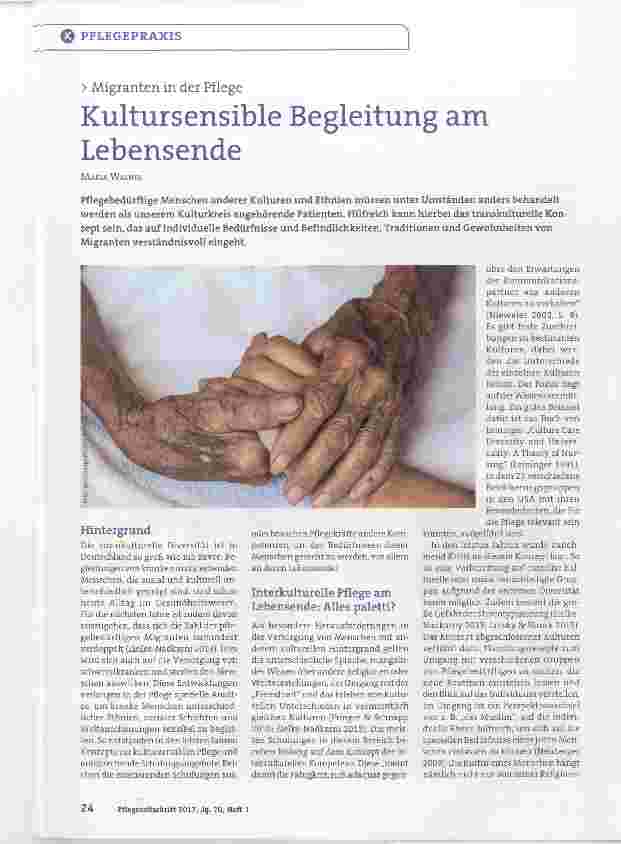 Vorschauseite 1: Kultursensible Begleitung am Lebensende