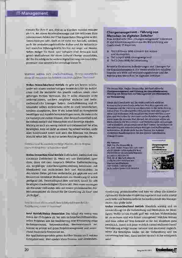 Vorschauseite 3: Changemanagement - Impulse für die Krankenhausführung
