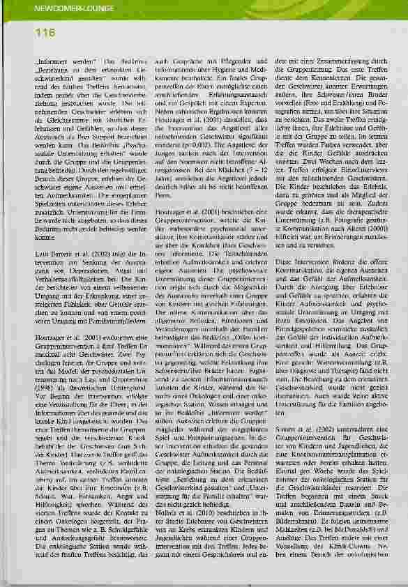 Vorschauseite 5: Interventionen zur Unterstützung von Geschwistern von onkologisch erkrankten Kindern und Jugendlichen.Eine internationale Literaturstudie aus der Betroffenenperspektive.