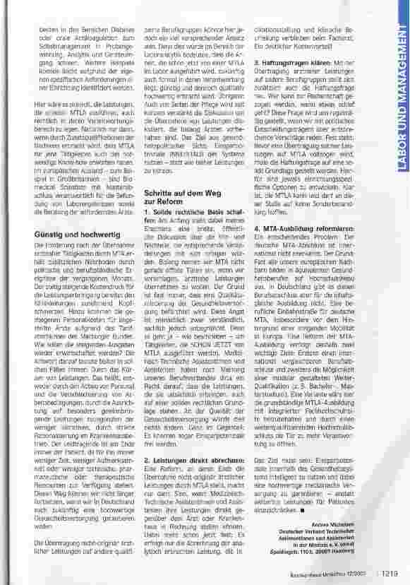 Vorschauseite 2: MTA, bitte übernehmen Sie!