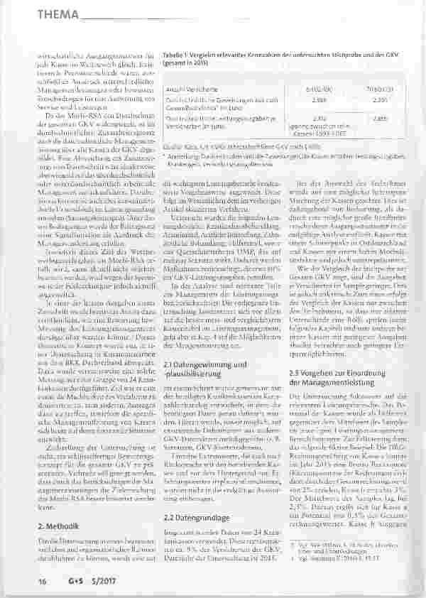 Vorschauseite 2: Zum Zusammenhang zwischen Leistungsmanagement und Beitragssatz unter den Bedingungen des Morbi-RSA