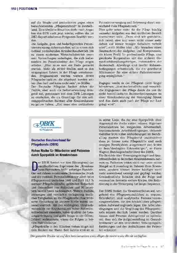 Vorschauseite 3: Krankenhaus-Barometer 2007 malt düsteres Bild