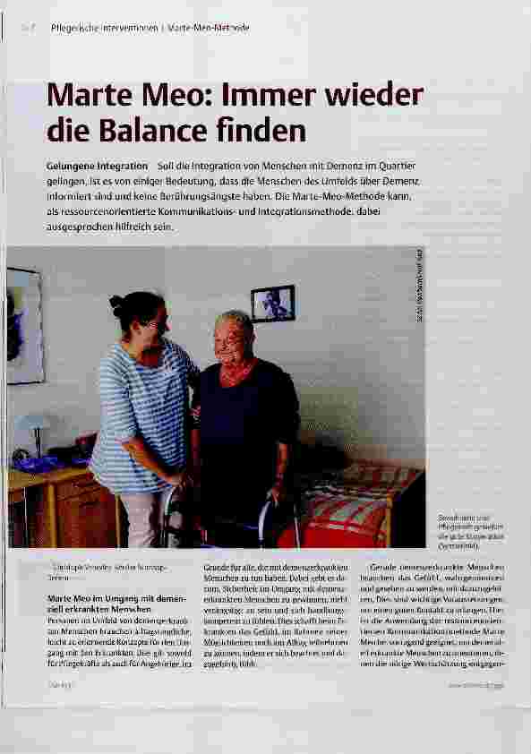 Vorschauseite 1: Marte Meo: Immer wieder die Balance finden