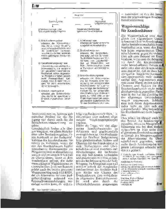 Vorschauseite 2: Wagniszuschläge für Krankenhäuser