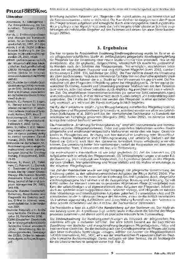 Vorschauseite 5: Ernährung/Ernährungsberatung für Patienten mit chemotherapiebedingten Beschwerden