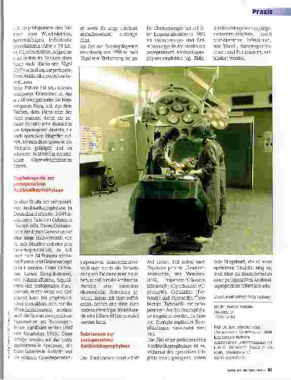 Vorschauseite 2: Perioperative Antibiotikaprophylaxe Operationskomplikationen vermeiden