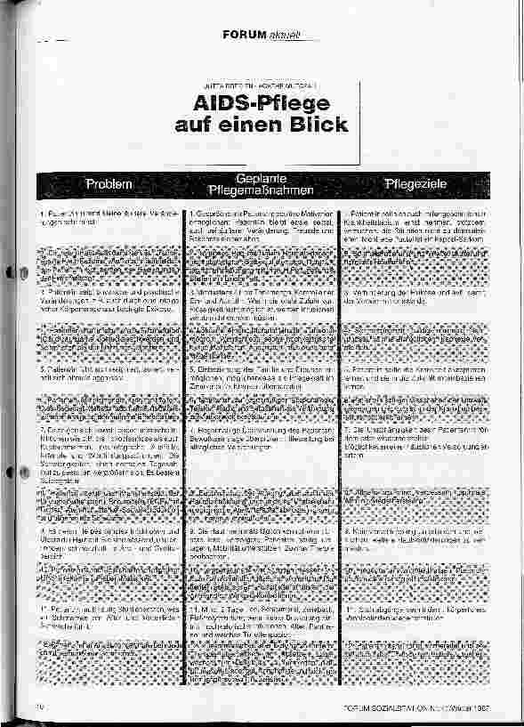 Vorschauseite 4: Forum aktuell AIDS