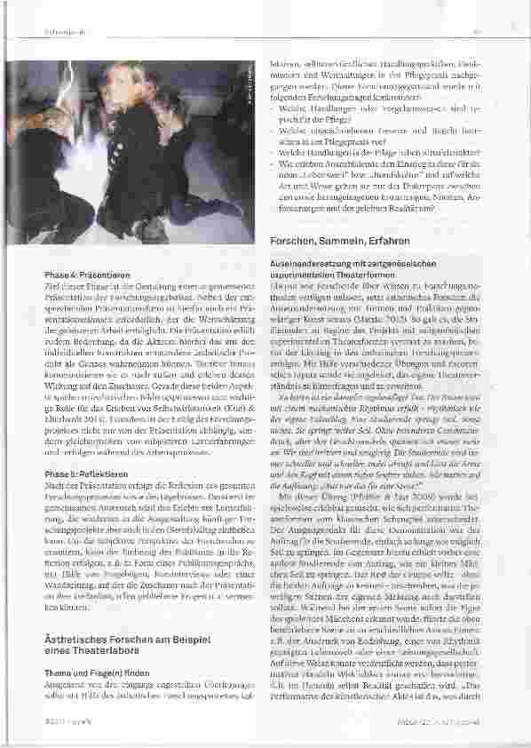 Vorschauseite 3: Ich sehe was, was Du nicht siehst Ein Theaterprojekt zur ästhetischen Erforschung pflegerischer Wirklichkeiten