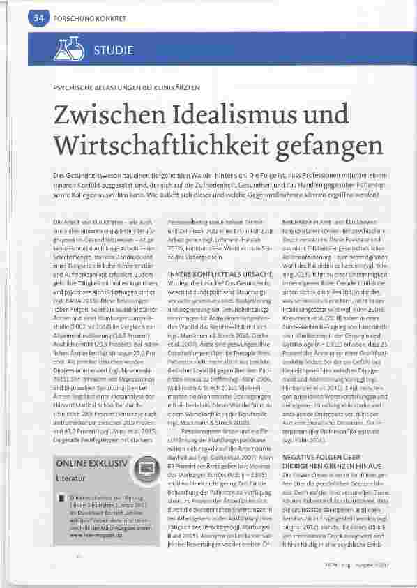 Vorschauseite 1: Zwischen Idealismus und Wirtschaftlichkeit gefangen