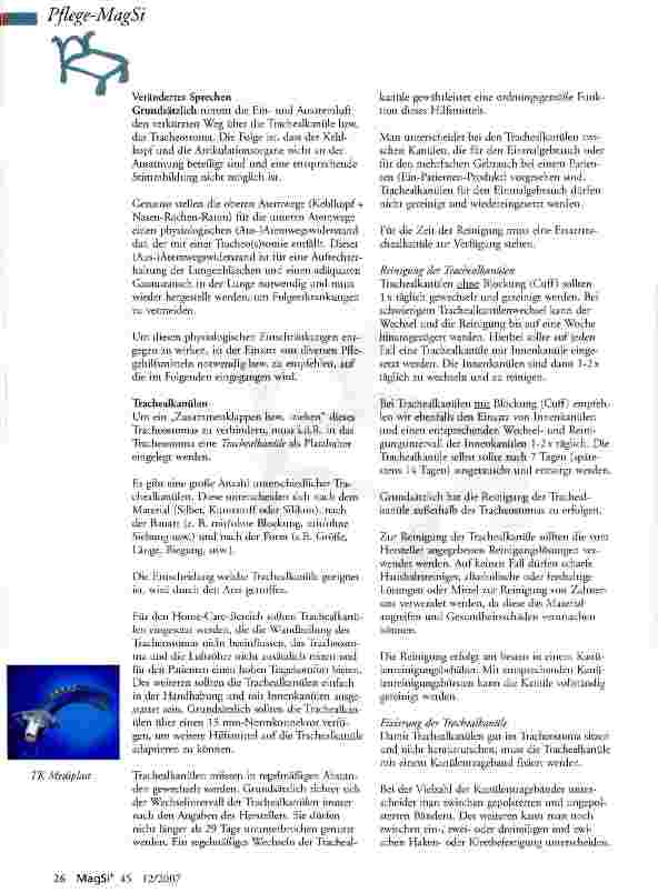 Vorschauseite 2: Tracheostoma — Pflege und Versorgung