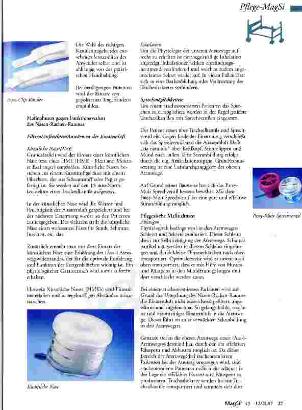 Vorschauseite 3: Tracheostoma — Pflege und Versorgung