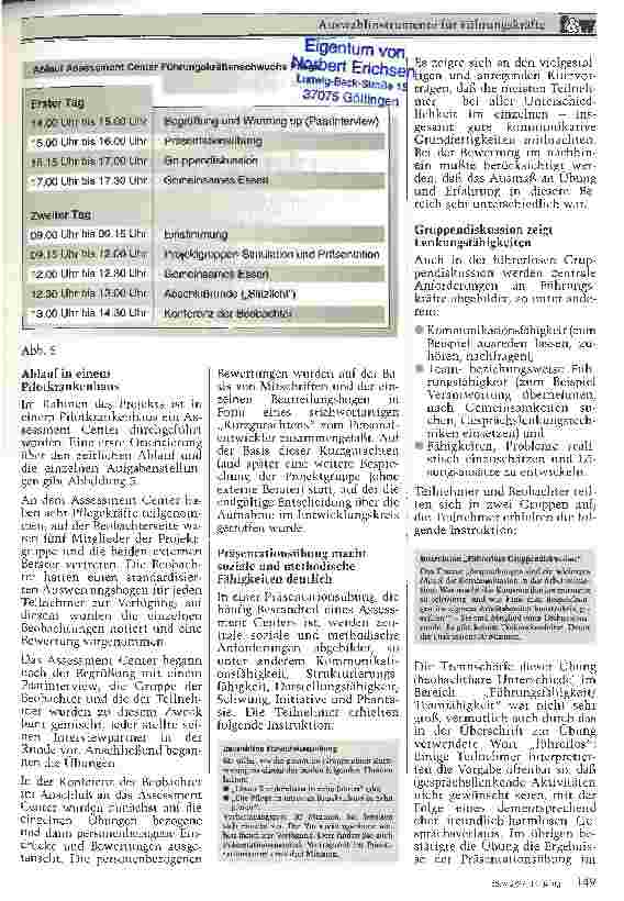 Vorschauseite 5: Auswahlinstrumente für Führungskräfte Potentialinterview und Assessment Center bei der Personalentwicklung im Pflegebereich