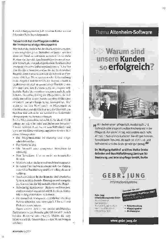 Vorschauseite 4: Die Pflegeimmobilie ist eine begehrte Geldanlage