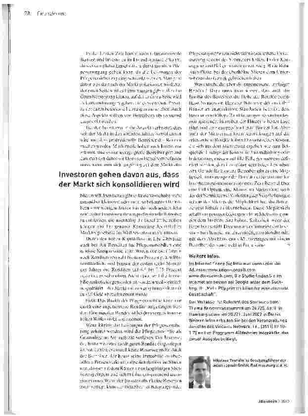 Vorschauseite 5: Die Pflegeimmobilie ist eine begehrte Geldanlage