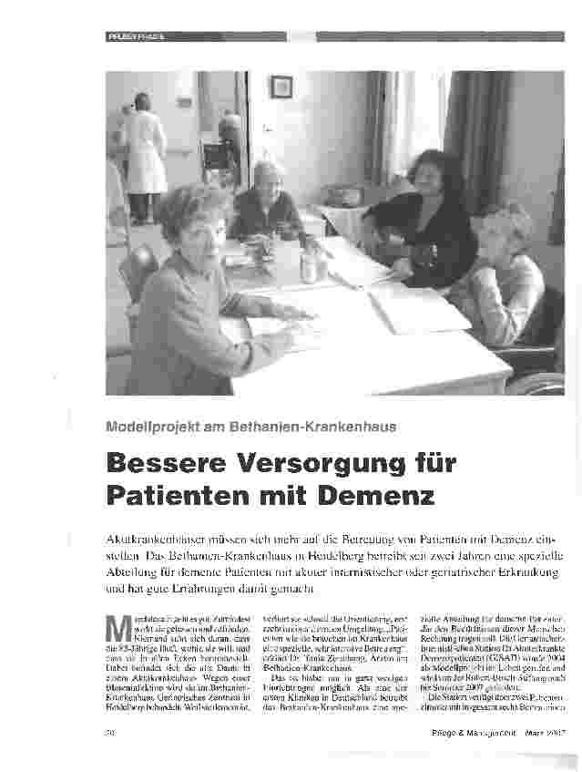 Vorschauseite 1: Bessere Versorgung für Patienten mit Demenz