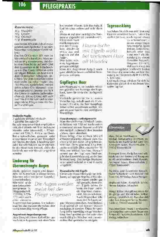 Vorschauseite 4: Tips für einen Verwöhn-Tag Serie Selbstpflege für Pflegende