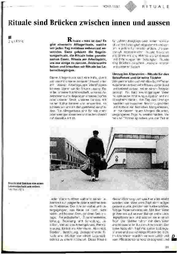Vorschauseite 1: Rituale sind Brücken zwischen innen und aussen
