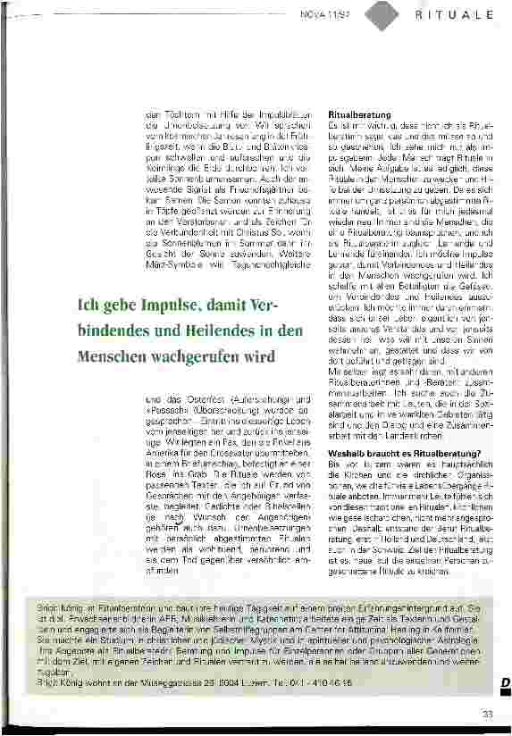 Vorschauseite 3: Rituale sind Brücken zwischen innen und aussen
