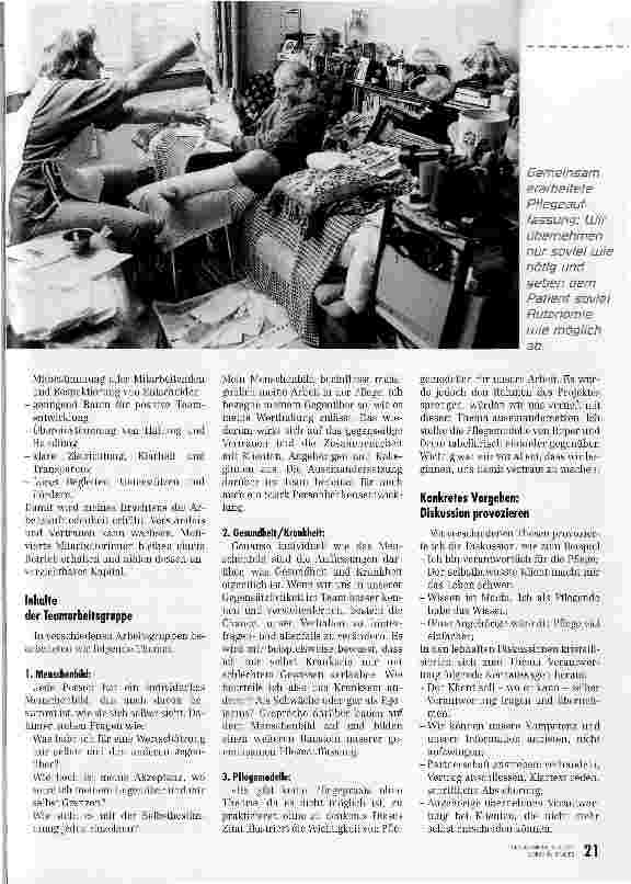 Vorschauseite 3: Konkrete Schritte zur Qualitätssicherung Erarbeiten von Pflegeauffassung und -standards