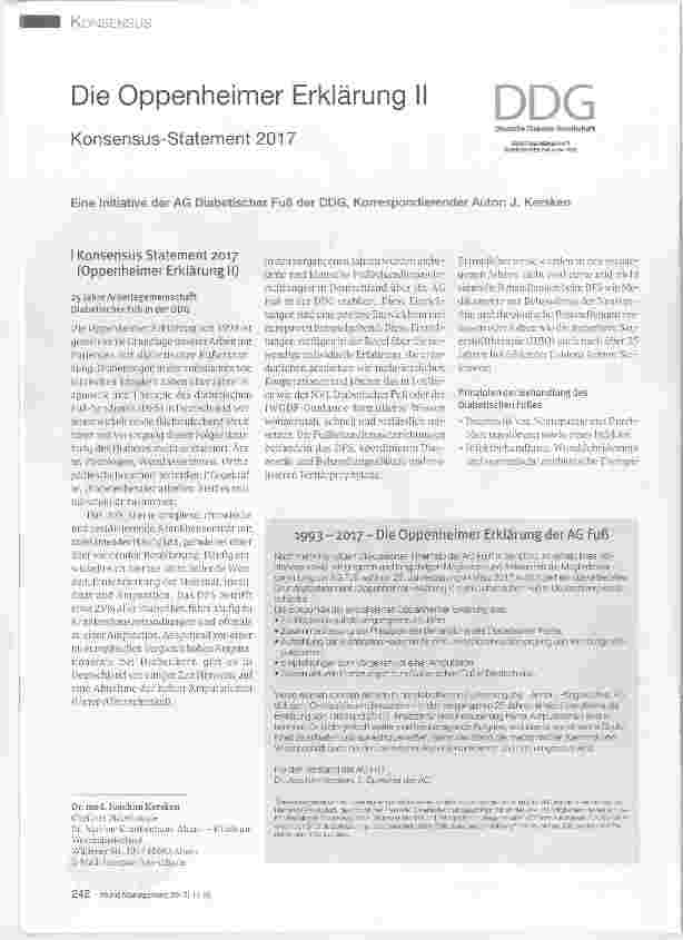 Vorschauseite 1: Die Oppenheimer Erklärung II