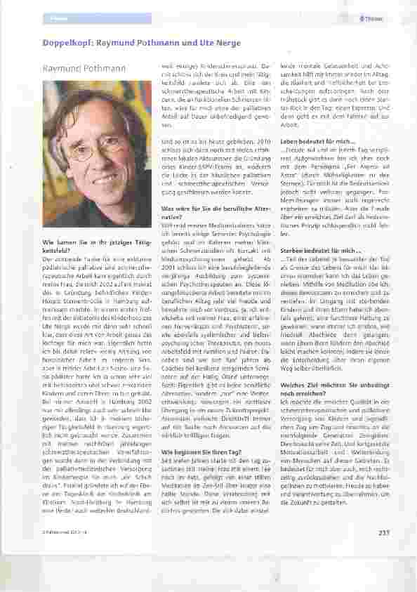 Vorschauseite 1: Doppelkopf: Raymund Pothmann und Ute Nerge