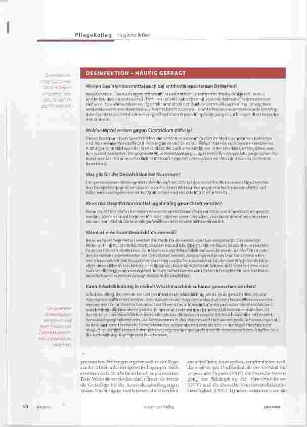 Vorschauseite 3: Die richtigen Produkte auswählen Desinfizieren: Was, wann, womit?