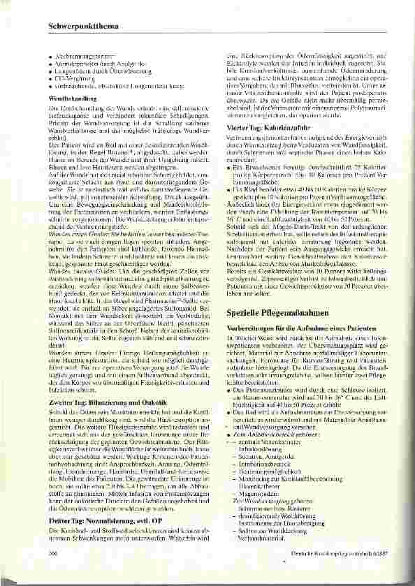 Vorschauseite 5: Die Initialbehandlung des Patienten mit Brandverletzungen