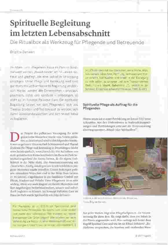 Vorschauseite 1: Spirituelle Begleitung im letzten Lebensabschnitt