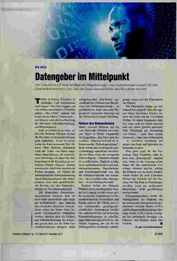Vorschauseite 1: Datengeber im Mittelpunkt