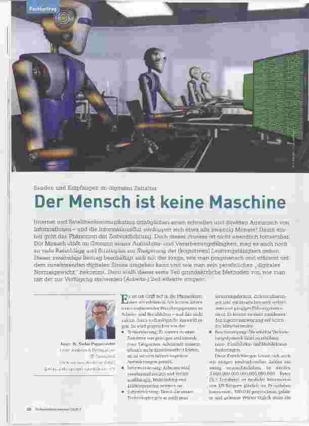 Vorschauseite 1: Der Mensch ist keine Maschine