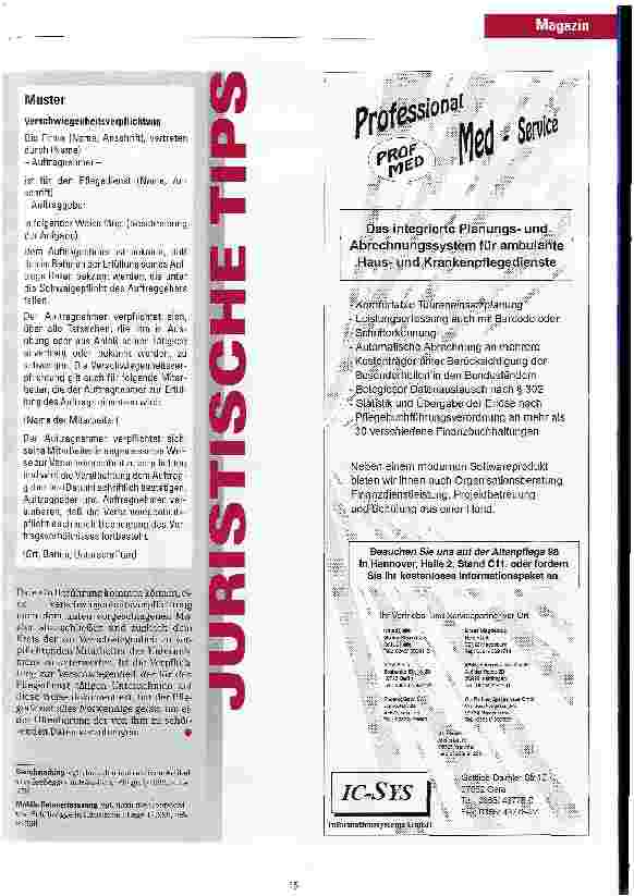 Vorschauseite 2: Verschwiegenheit gegenüber Serviceunternehmen