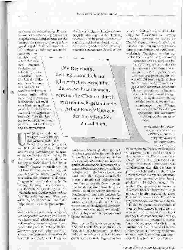 Vorschauseite 3: Plädoyer für eine starke Leitung