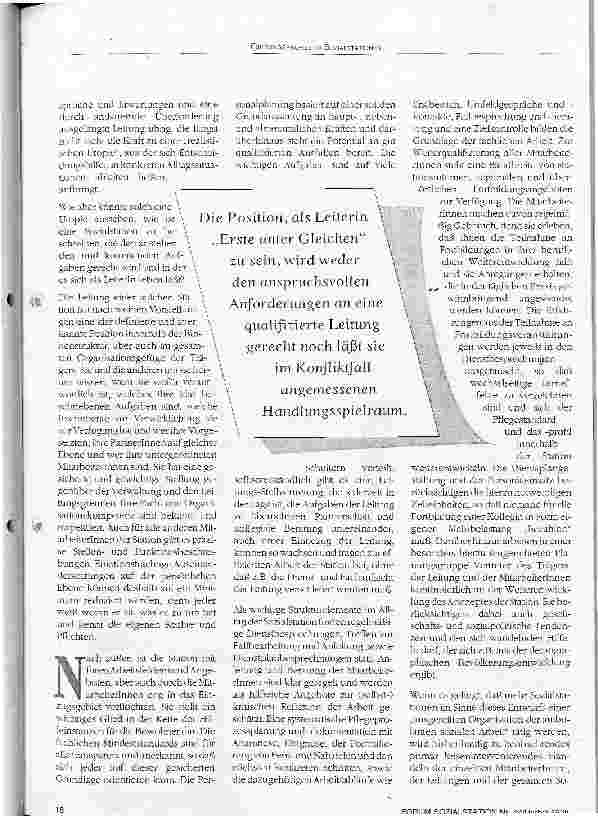 Vorschauseite 5: Plädoyer für eine starke Leitung