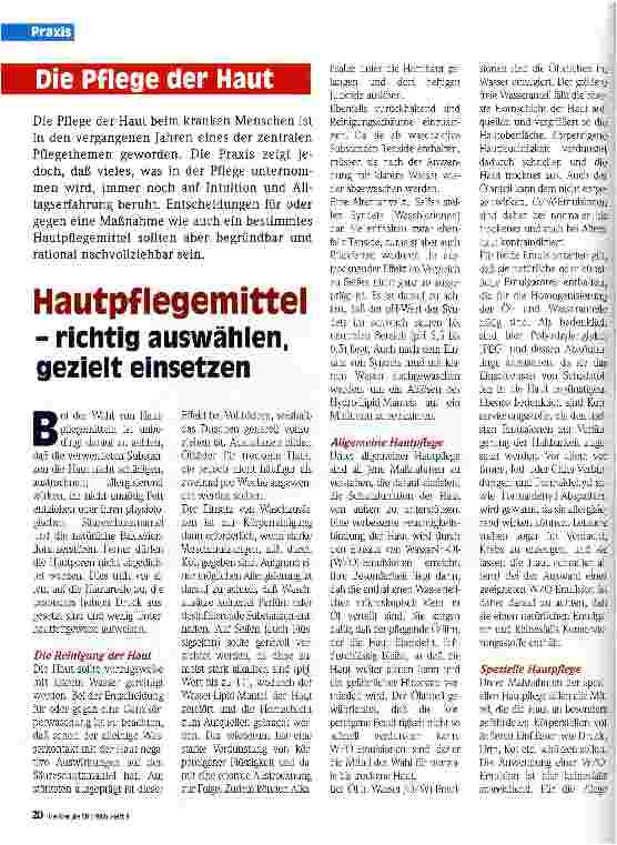 Vorschauseite 1: Hautpflegemittel - richtig auswählen, gezielt einsetzen