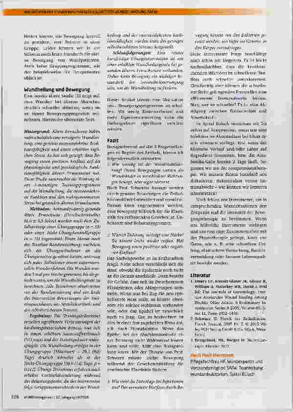 Vorschauseite 3: Mobilität und Wunden, Teil 2