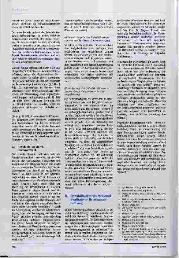 Vorschauseite 2: Die rechtliche Betreuung als Anker - Der Behahilitationsgrundsatz nach § 1901 Ahs. 4 BGB und das Recovery-Modell