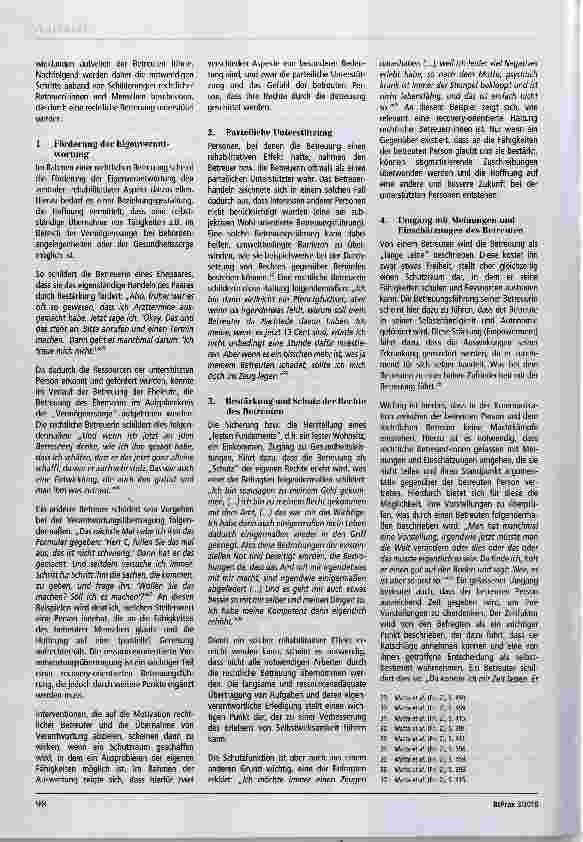 Vorschauseite 4: Die rechtliche Betreuung als Anker - Der Behahilitationsgrundsatz nach § 1901 Ahs. 4 BGB und das Recovery-Modell