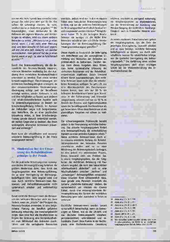 Vorschauseite 5: Die rechtliche Betreuung als Anker - Der Behahilitationsgrundsatz nach § 1901 Ahs. 4 BGB und das Recovery-Modell