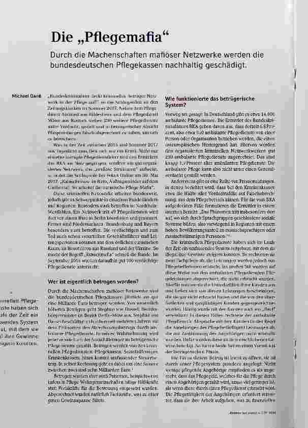 Vorschauseite 1: Die „Pflegemafia“