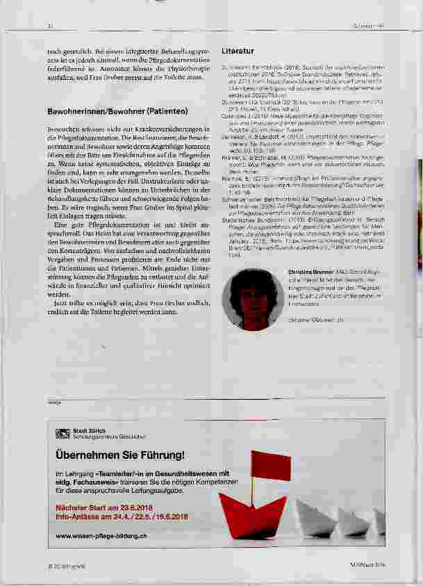 Vorschauseite 4: Zeit für Frau Gruber Wie entbürokratisiert man die Pfieeedokumentation?