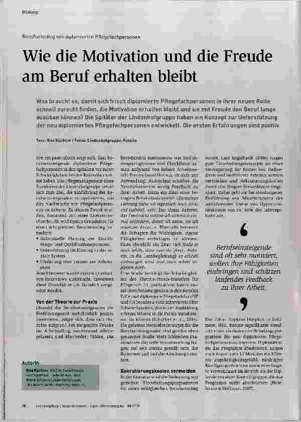 Vorschauseite 1: Wie die Motivation und die Freude am Beruf erhalten bleibt