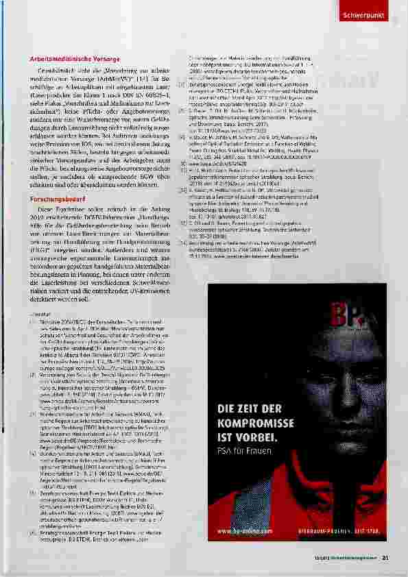 Vorschauseite 4: Gefährliche inkohärente optische Strahlung